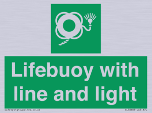 Lifebuoy with line and light